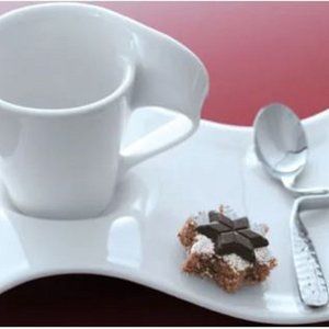 NEW Villeroy & Boch New Wave Coffee Tea Pair Mug/Saucer NO SPOON